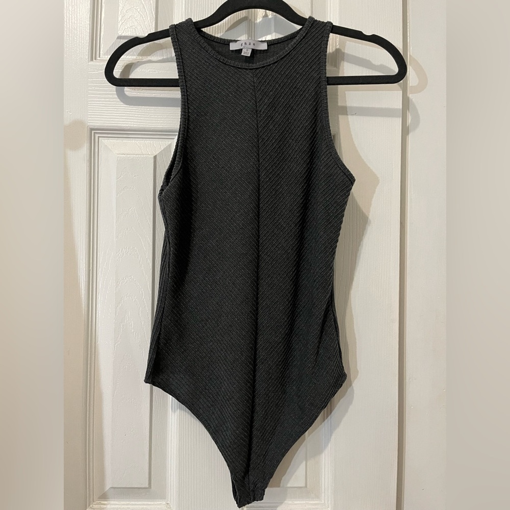 Grey Ribbed Bodysuit - Picture 2 of 5